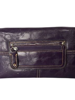 Purple wallet checkbook ID holder clutch